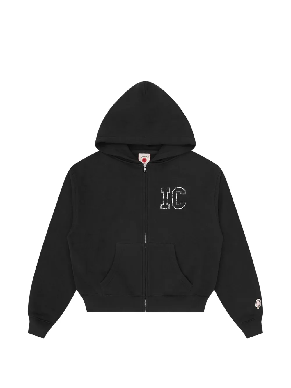 ICECREAM hooded embellished sweater - Nero