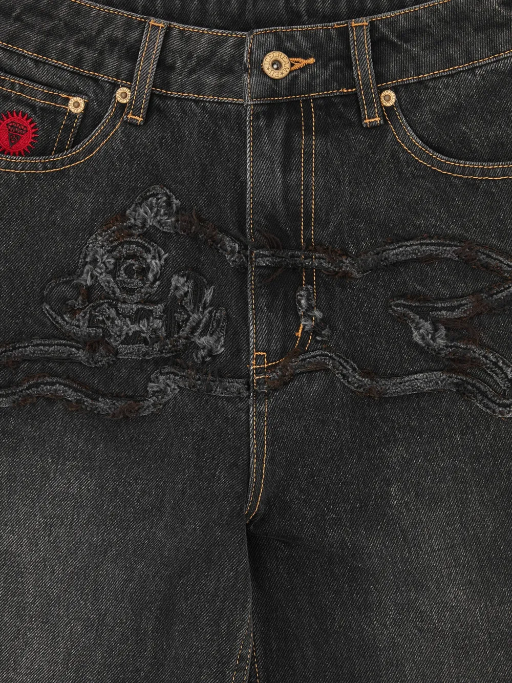 ICECREAM Grafische jeans met wassing Grijs