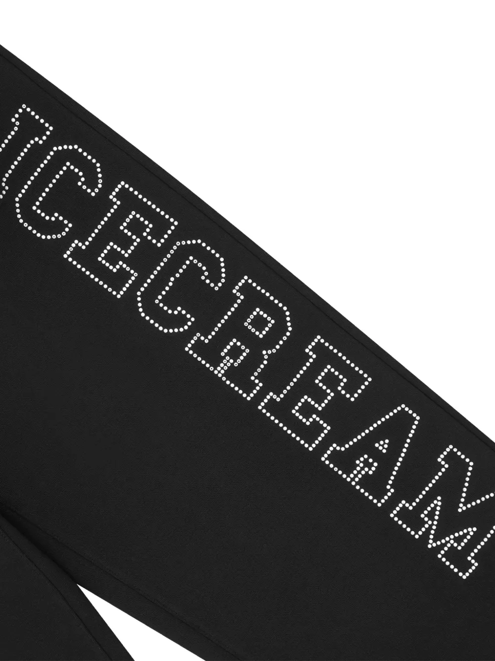 rhinestone-logo trousers