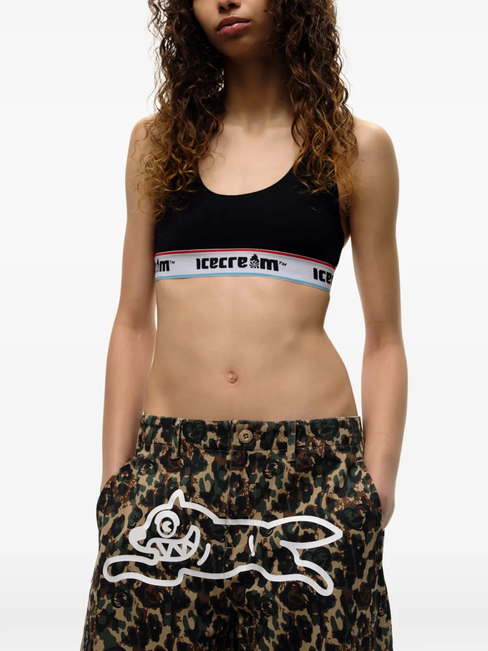  Icecream Logo-band Top - Black 
