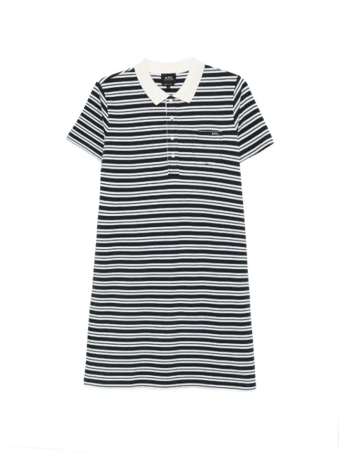 A.P.C. striped polo mini dress