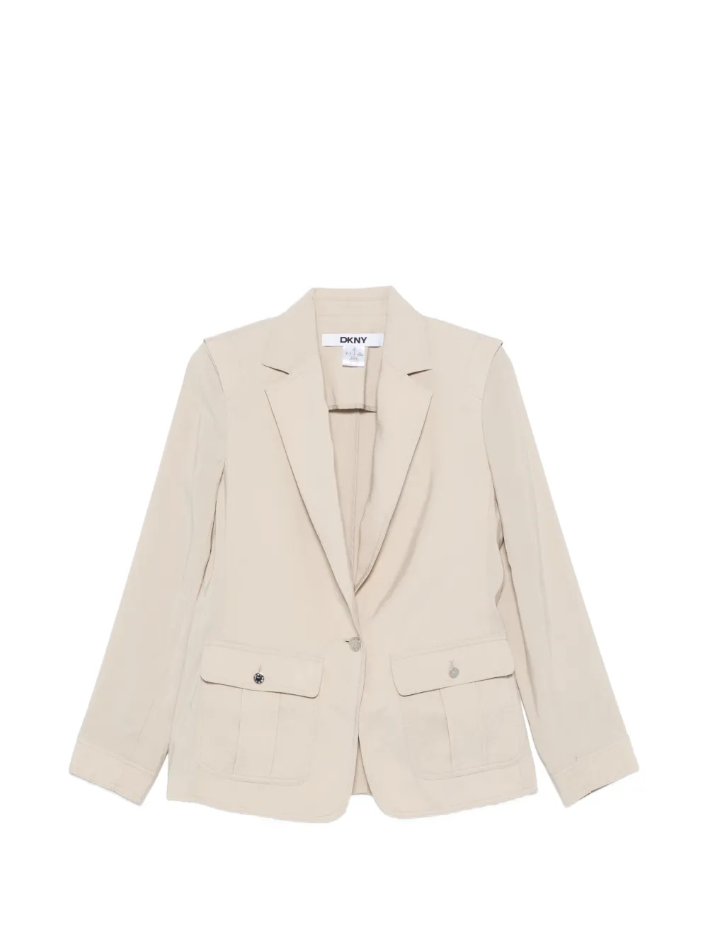 DKNY flap-pocket single-breasted blazer - Toni neutri