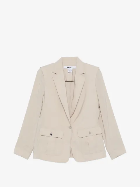 DKNY flap-pocket single-breasted blazer