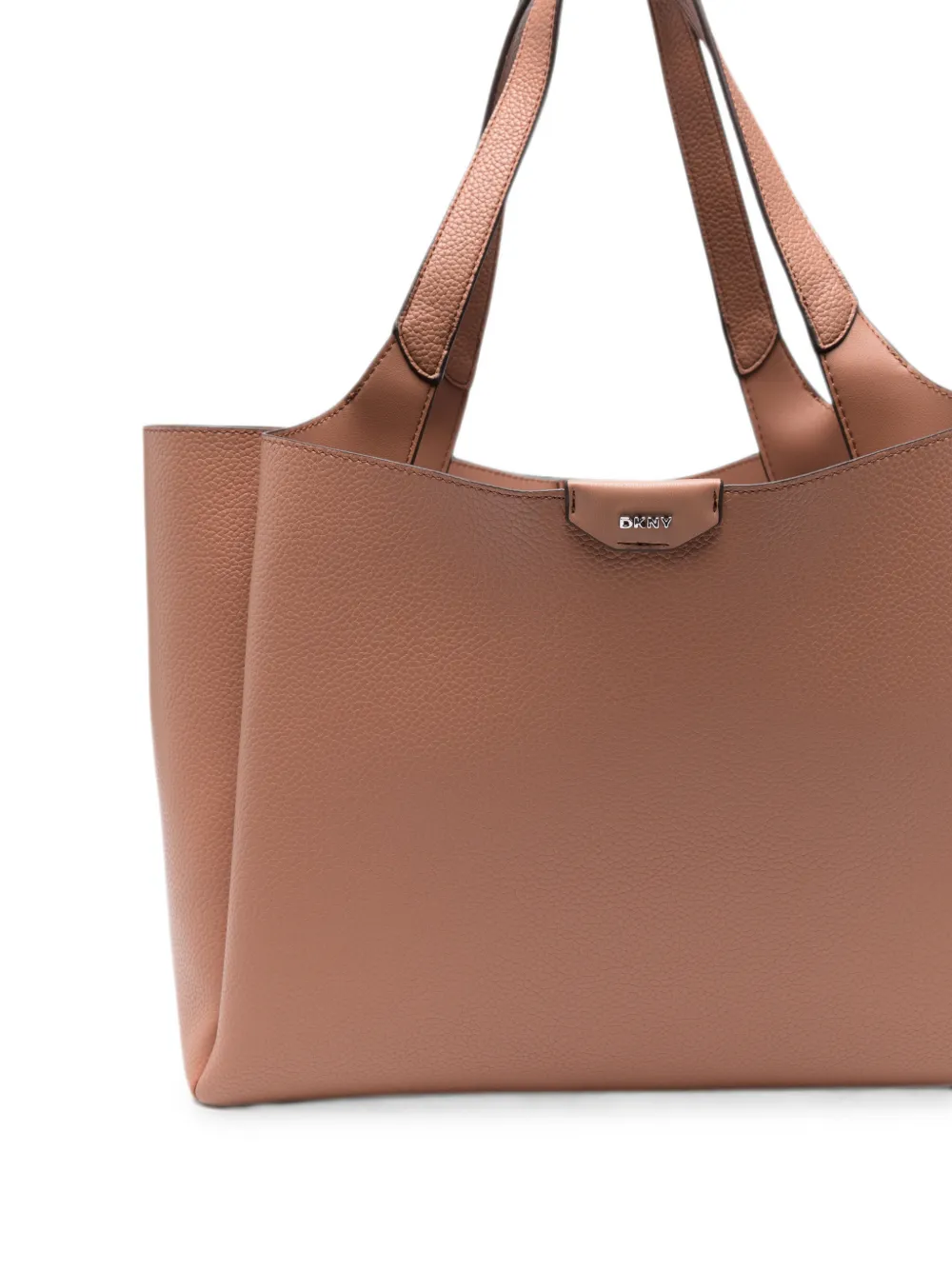DKNY Etta schoudertas met logoplakkaat Beige