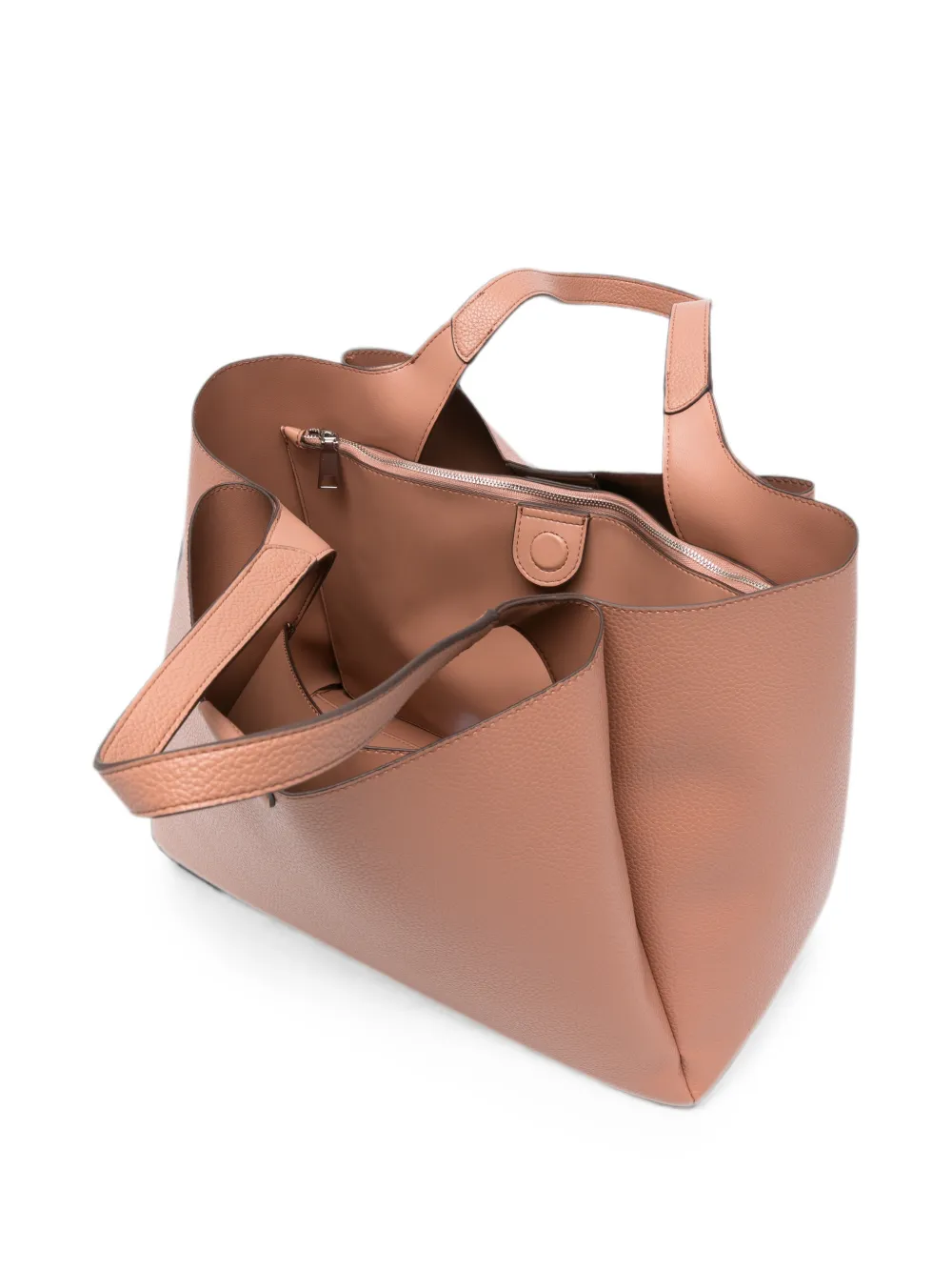 DKNY Etta schoudertas met logoplakkaat Beige