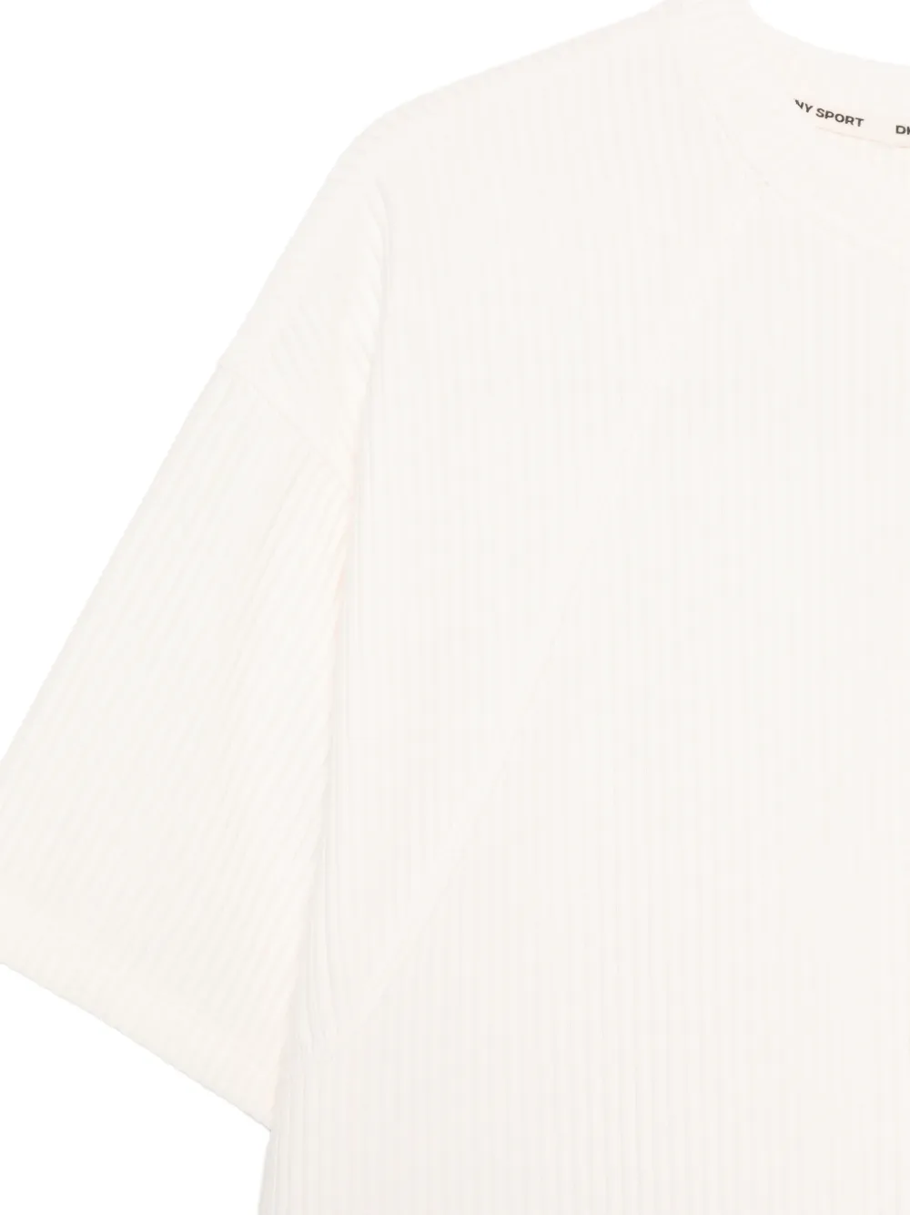 DKNY Ribgebreid T-shirt Beige