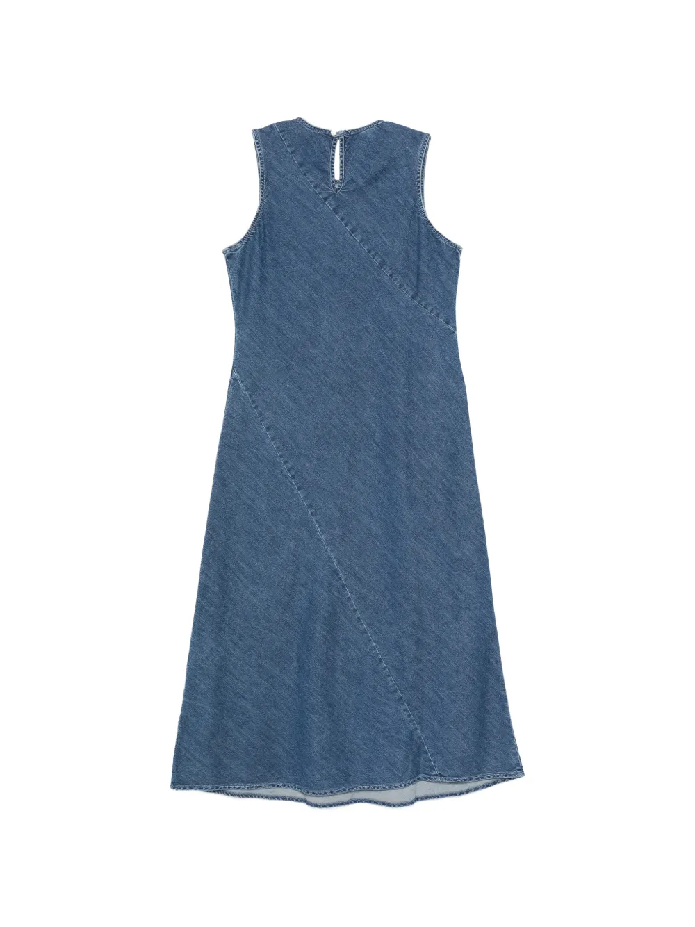 DKNY Mouwloze midi-jurk met naaddetails Blauw