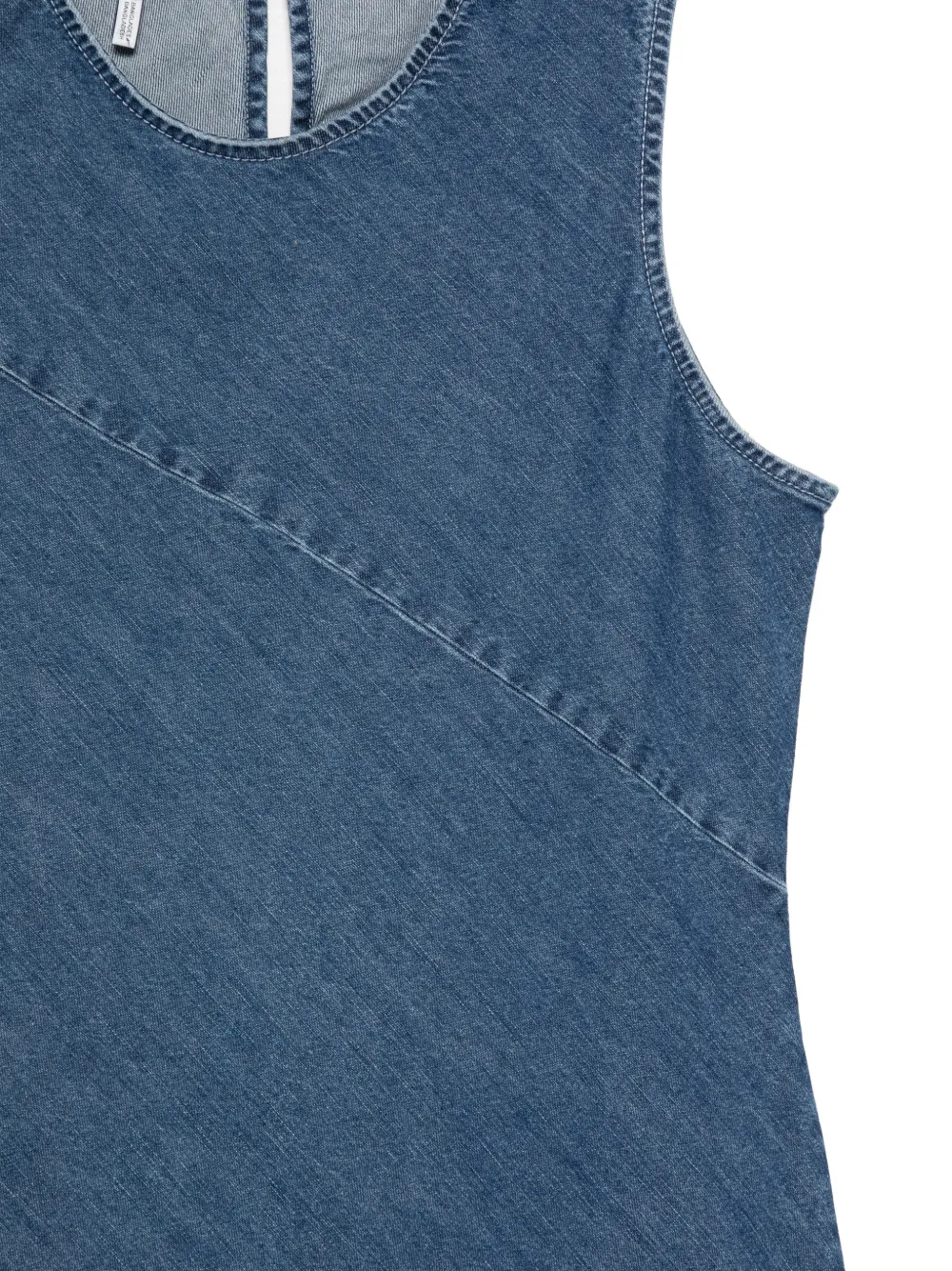 DKNY Mouwloze midi-jurk met naaddetails Blauw
