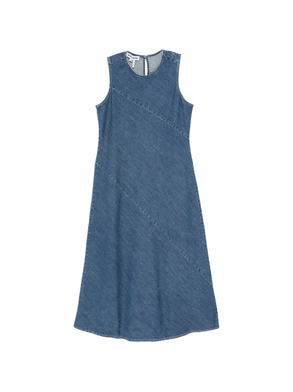 DKNY seam-detail sleeveless midi dress - Blau