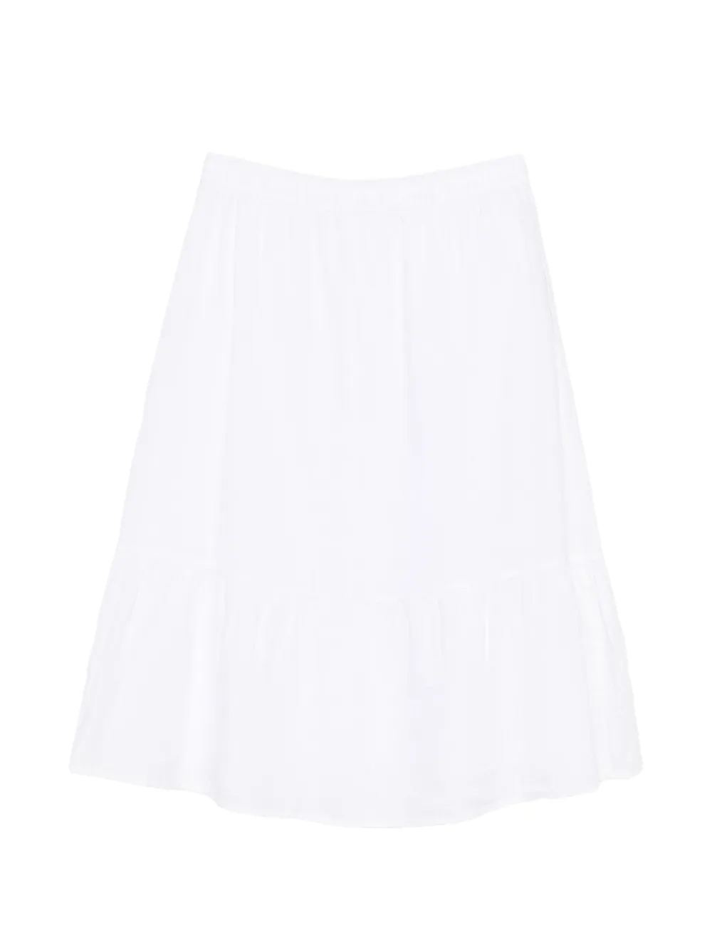 DKNY Gelaagde midi-rok met trekkoord Wit