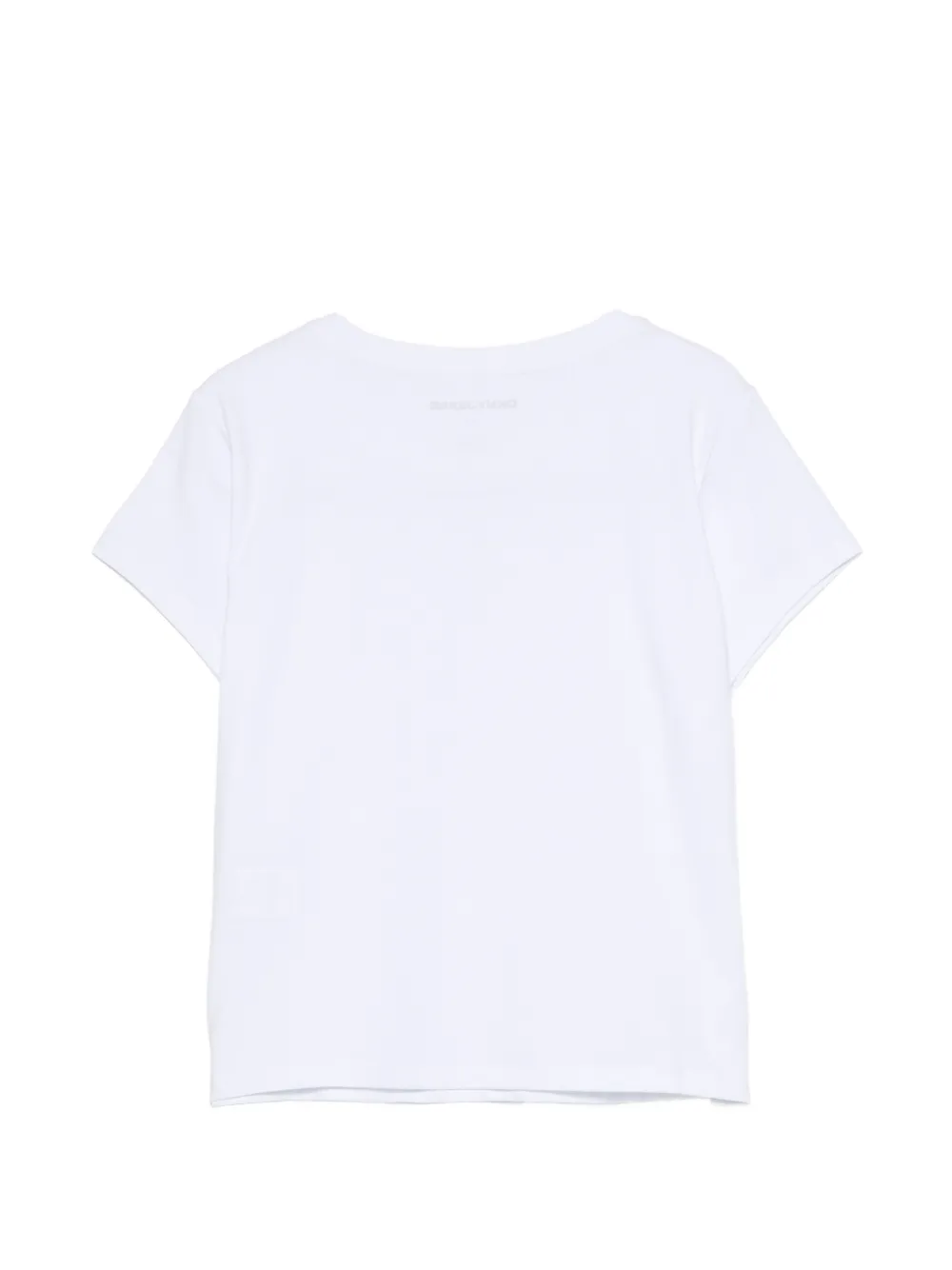 DKNY T-shirt met logo van stras Wit