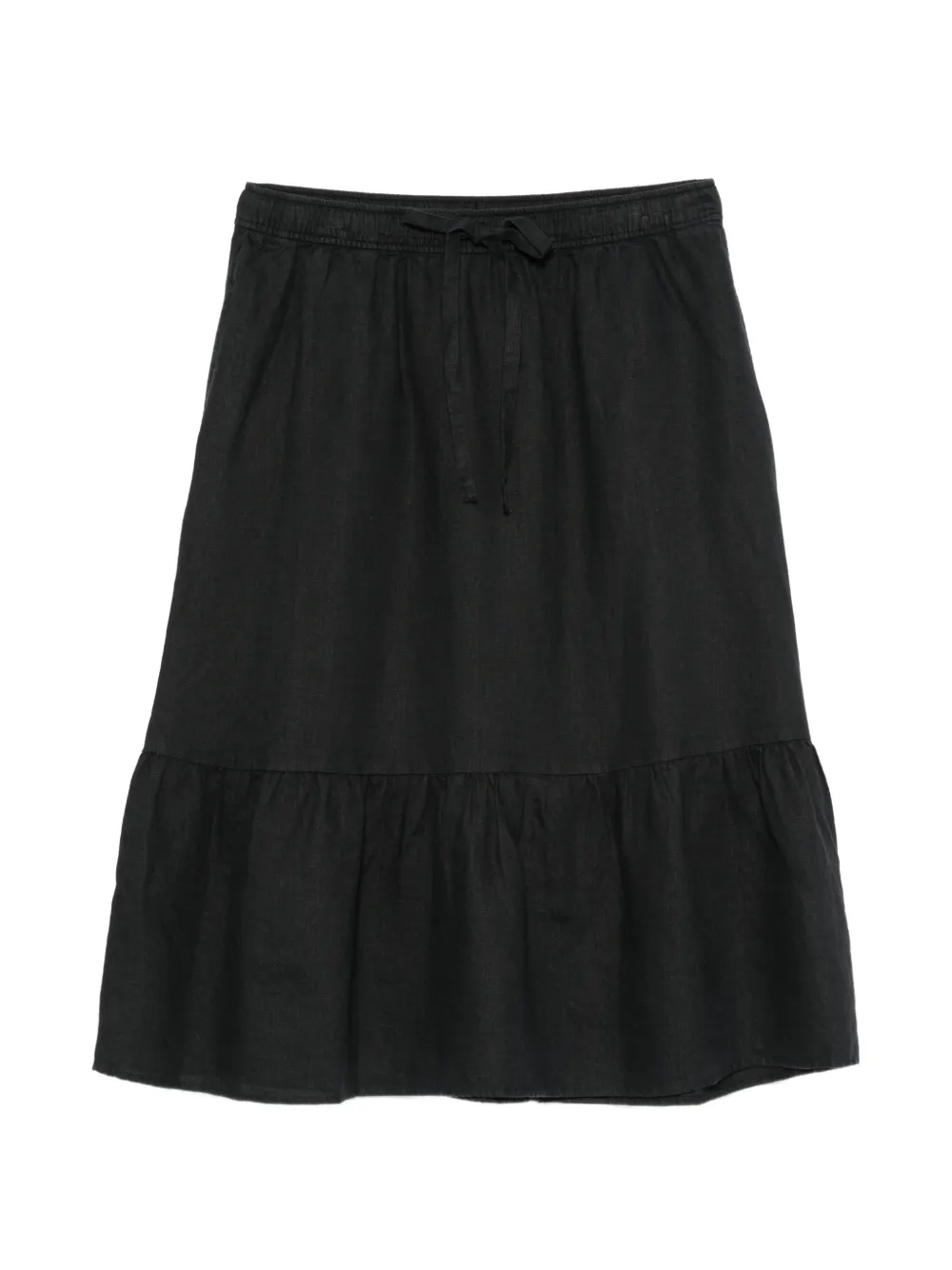 DKNY ruffled drawstring midi skirt - Nero