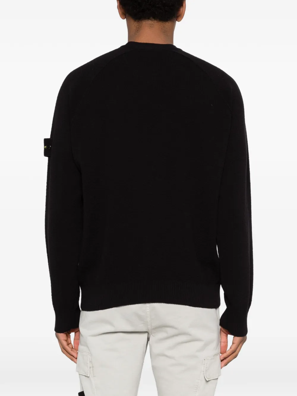 Stone Island Sweater met logopatch Zwart