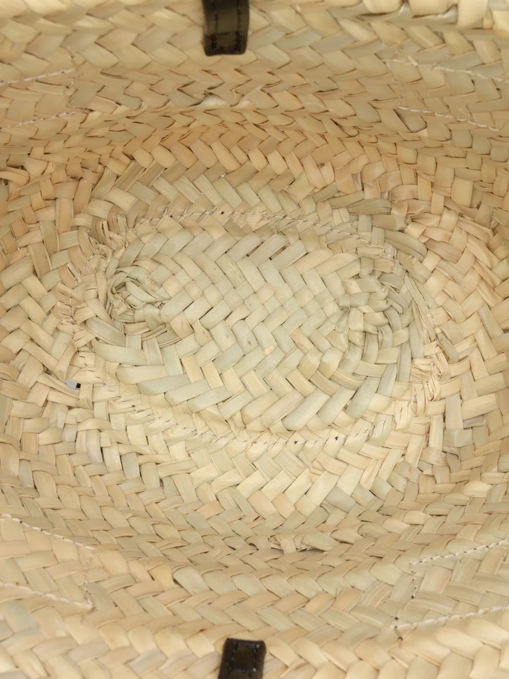 2023 Small Raffia And Smooth Calfskin Sense Basket Tote Satchel