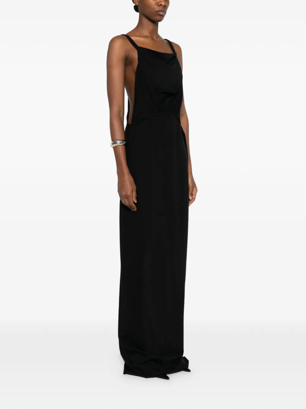 Rick Owens Mouwloze maxi-jurk Zwart