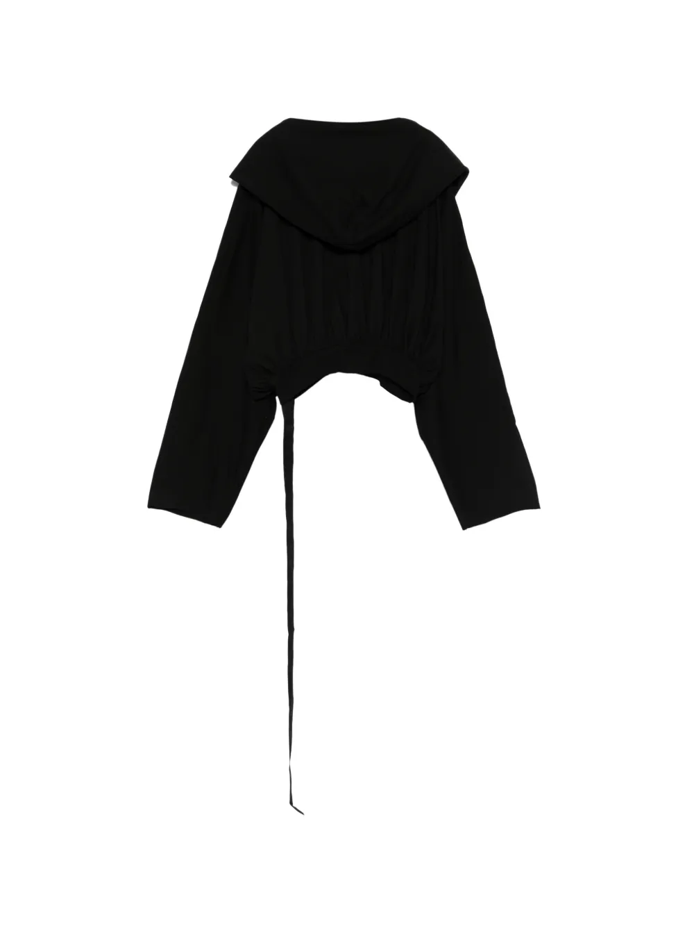 Rick Owens DRKSHDW Cropped hoodie Zwart