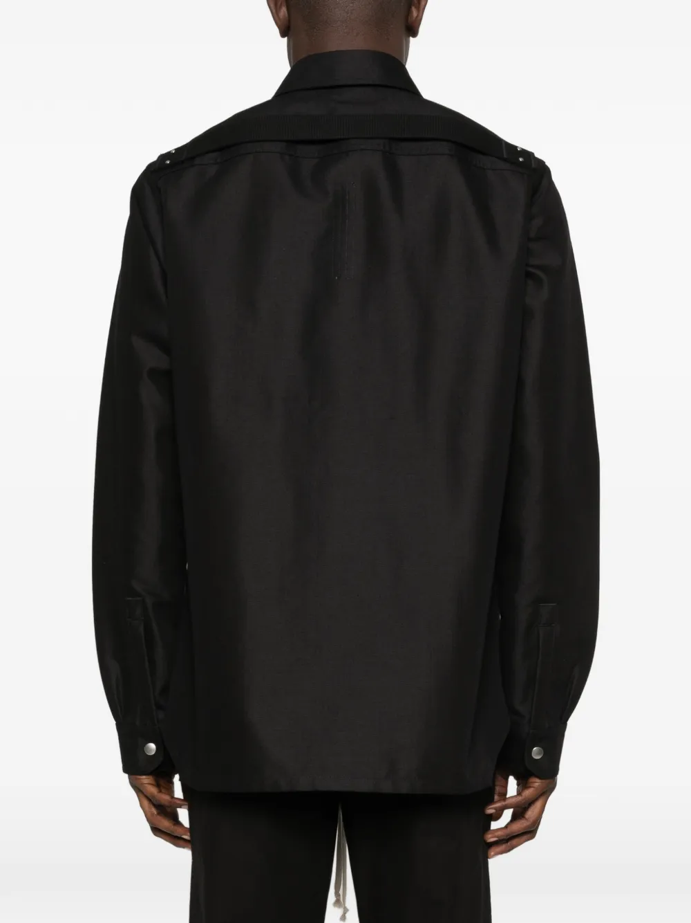 Rick Owens Jack met borstzak en knopen Zwart