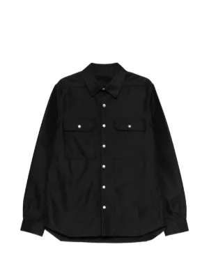 Jil Sander ロゴプリント シャツジャケット | ブラック | FARFETCH JP