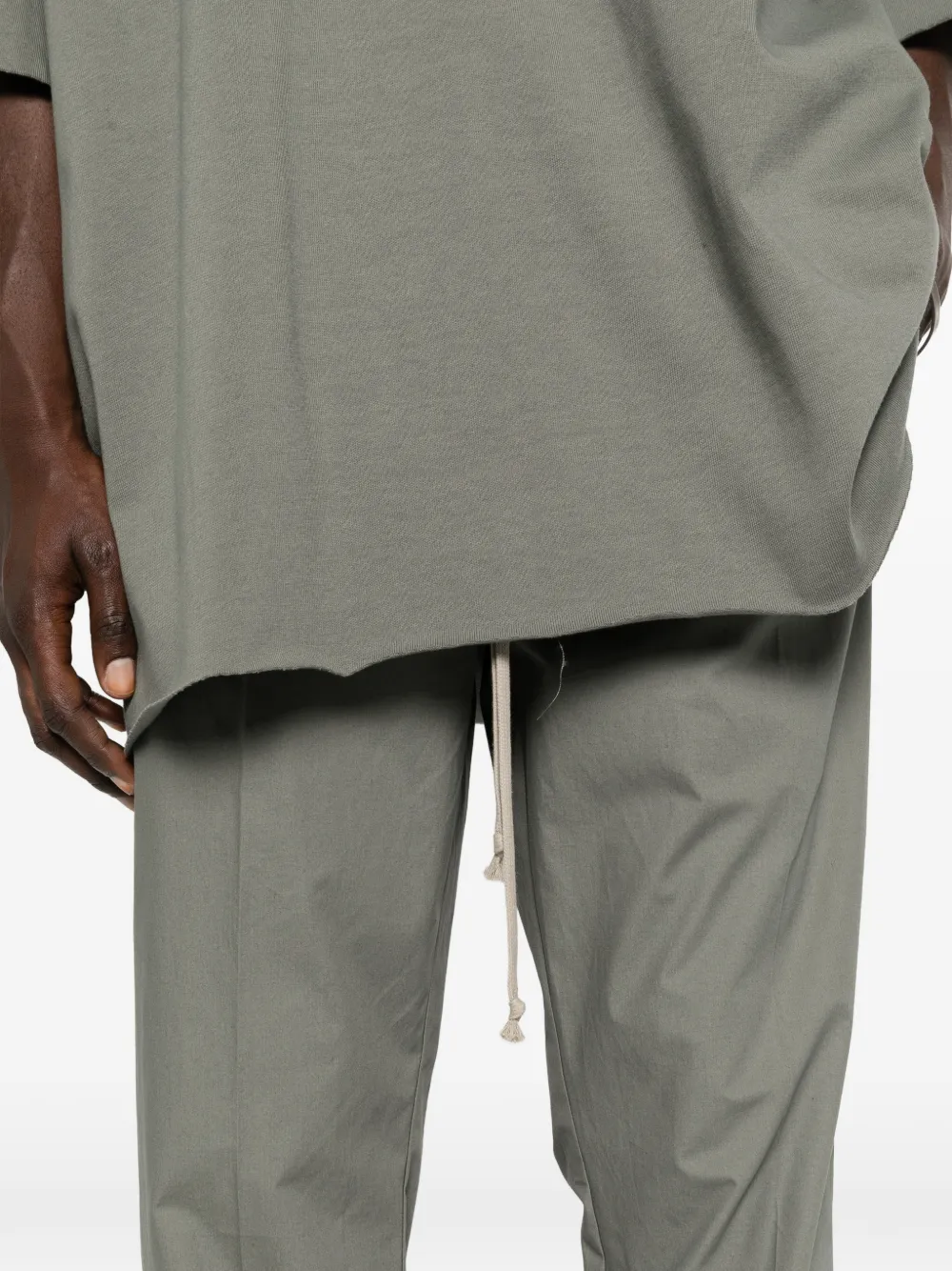 Rick Owens Broek met trekkoord Groen