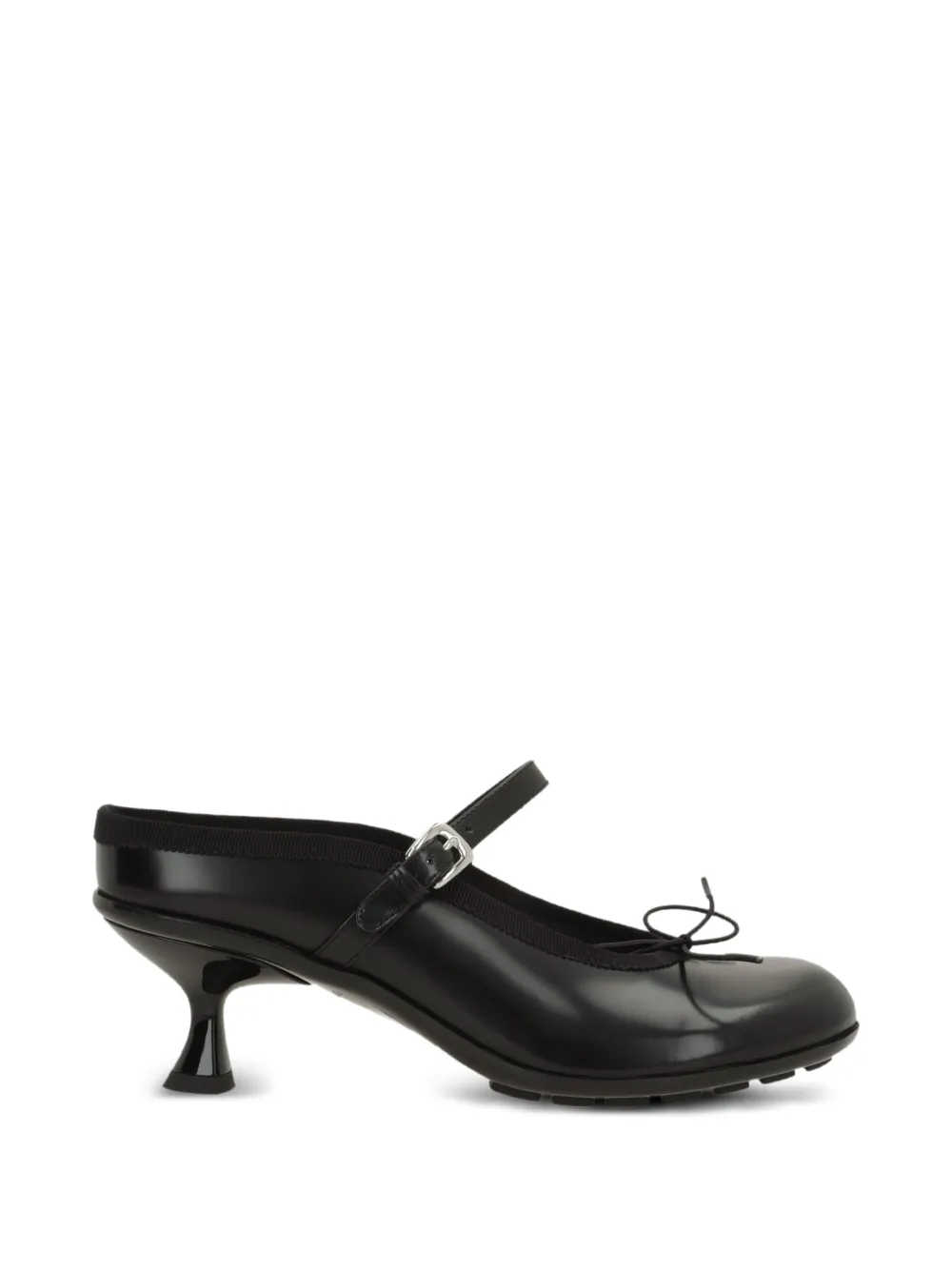 Simone Rocha 60mm bow strap leather pumps - Nero