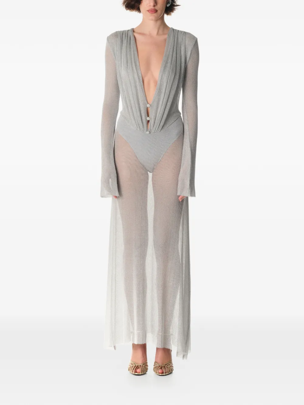  Manurí Suki Maxi Dress - Silver 