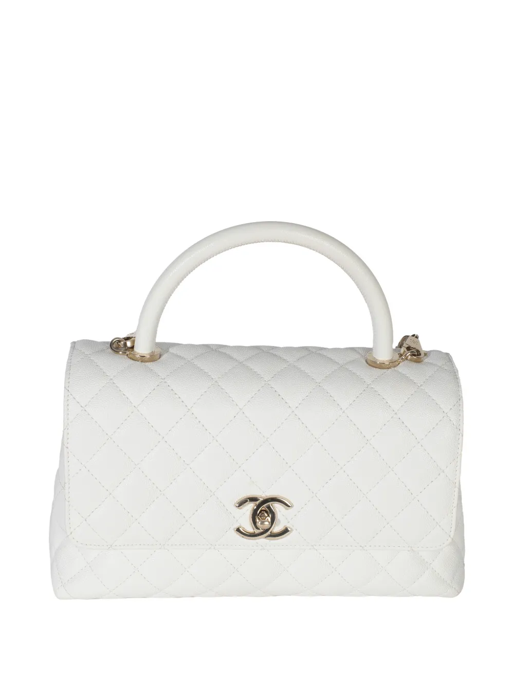 CHANEL Pre-Owned Coco medium top handle handbag - Bianco