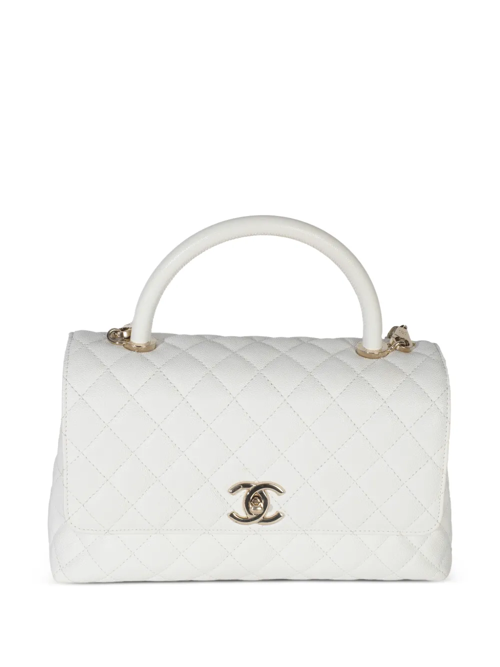 CHANEL Pre-Owned Coco medium top handle handbag - Bianco