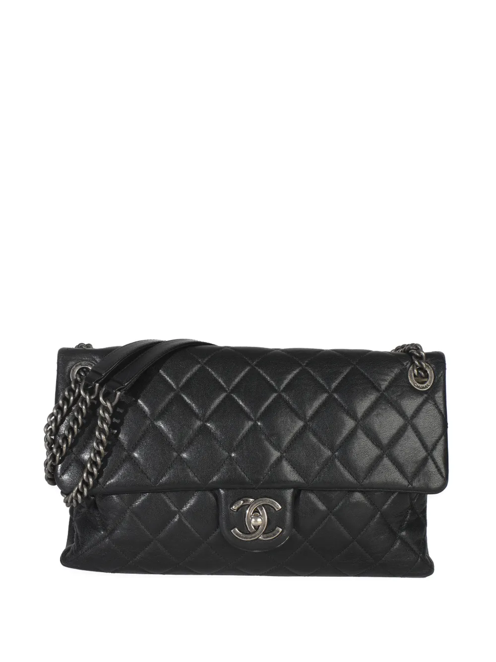 CHANEL Pre-Owned 2014 Rocks quilted calfskin medium bag - Nero