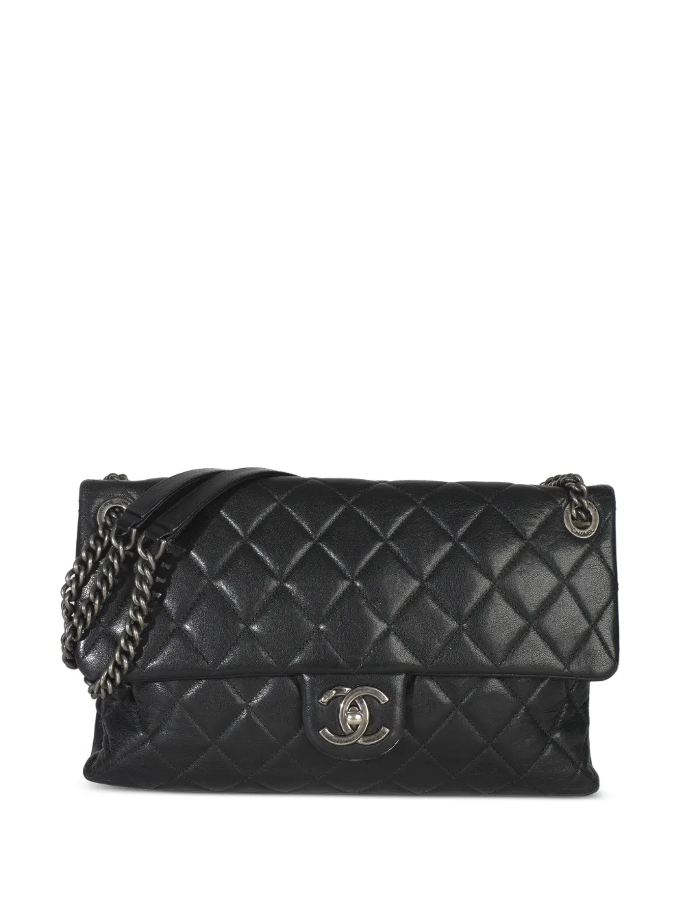 CHANEL Pre-Owned 2014 Rocks quilted calfskin medium bag - Nero