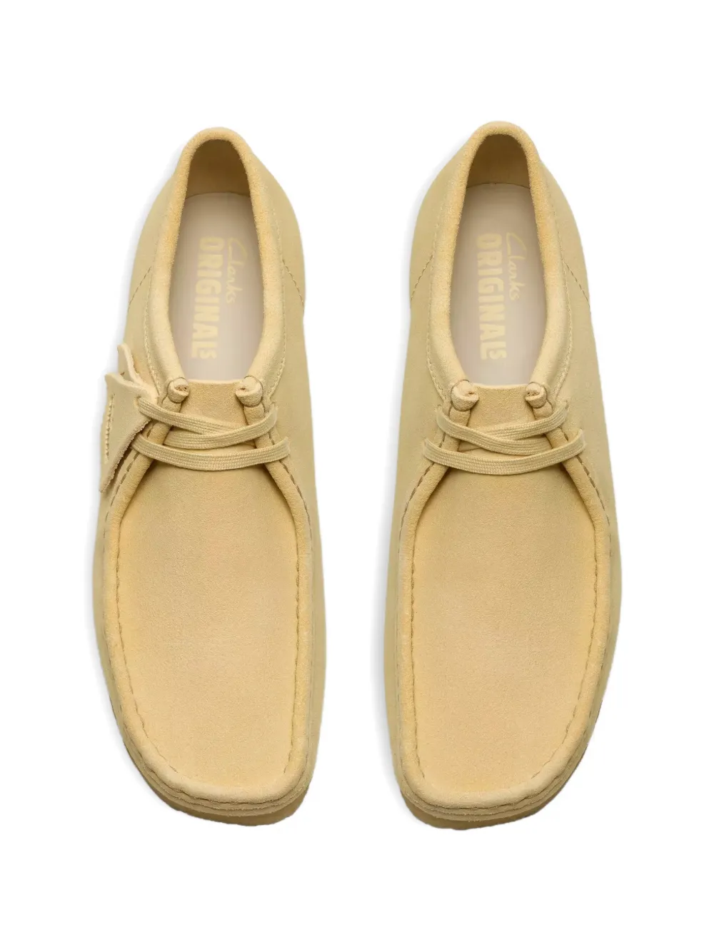 Clarks Originals Wallabee lace-up desert boots Geel