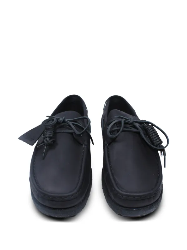 Clarks Originals BoTT ブラックデッキシューズ Clarks Originals レースアップ デッキシューズ | ブラック | FARFETCH JP