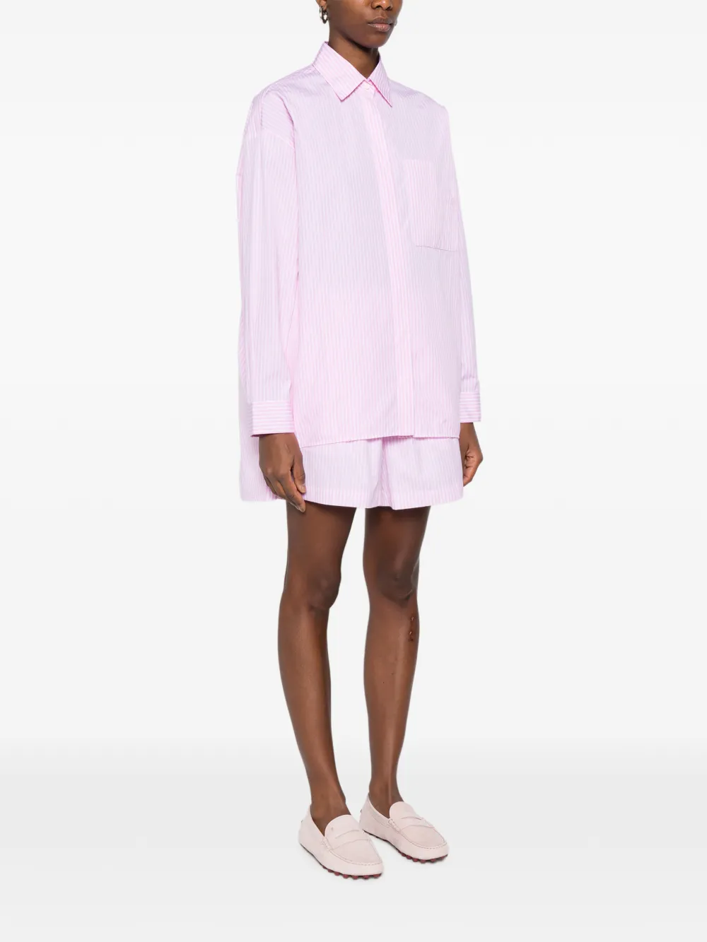  Cuantico Chest-pocket Striped Shirt - Pink 