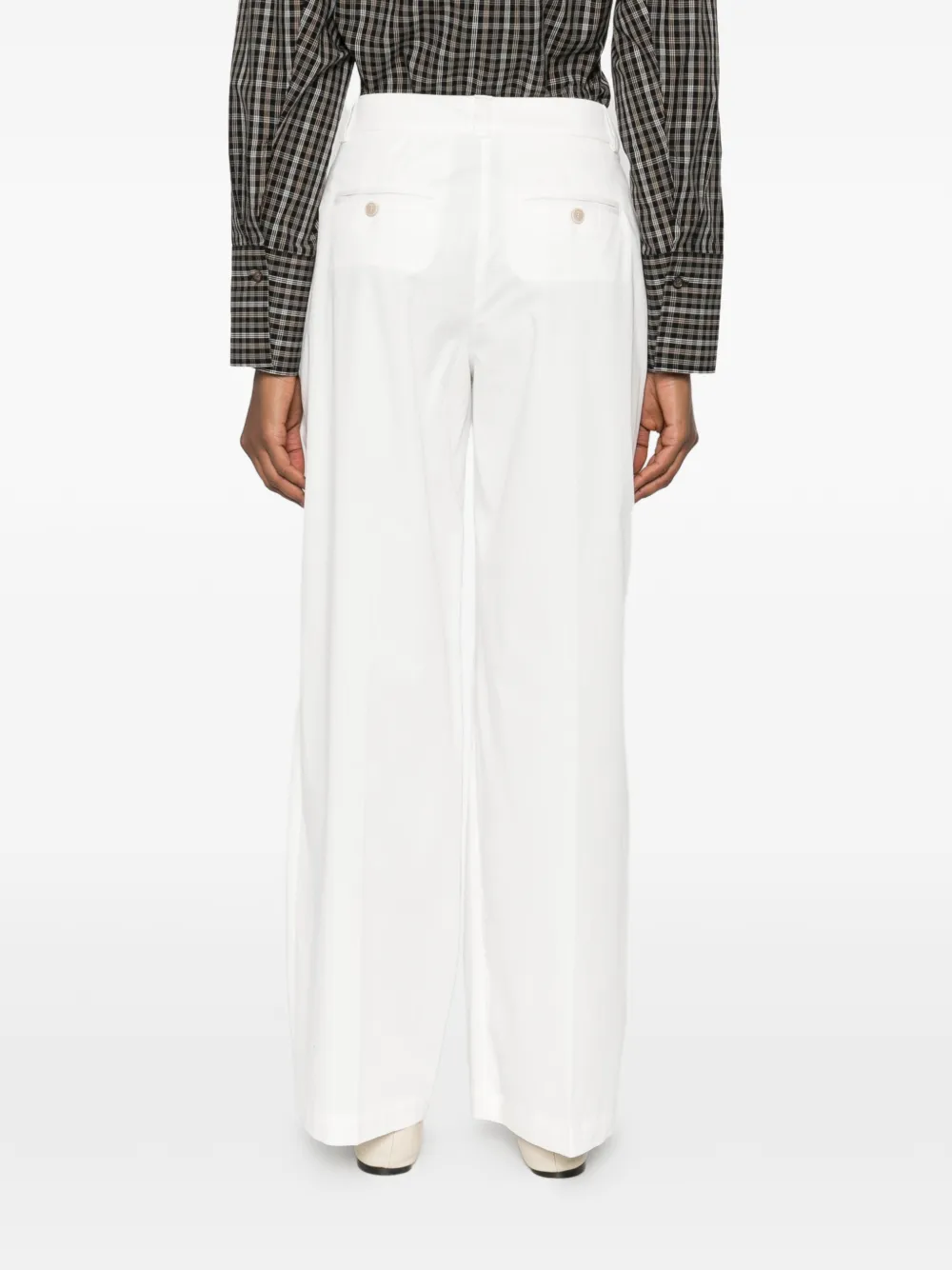 Peserico Broek met geplooide voorkant Wit