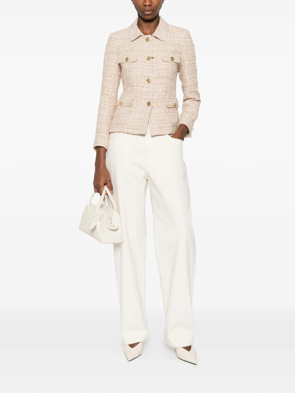 Tagliatore India jack met knoopzak Beige