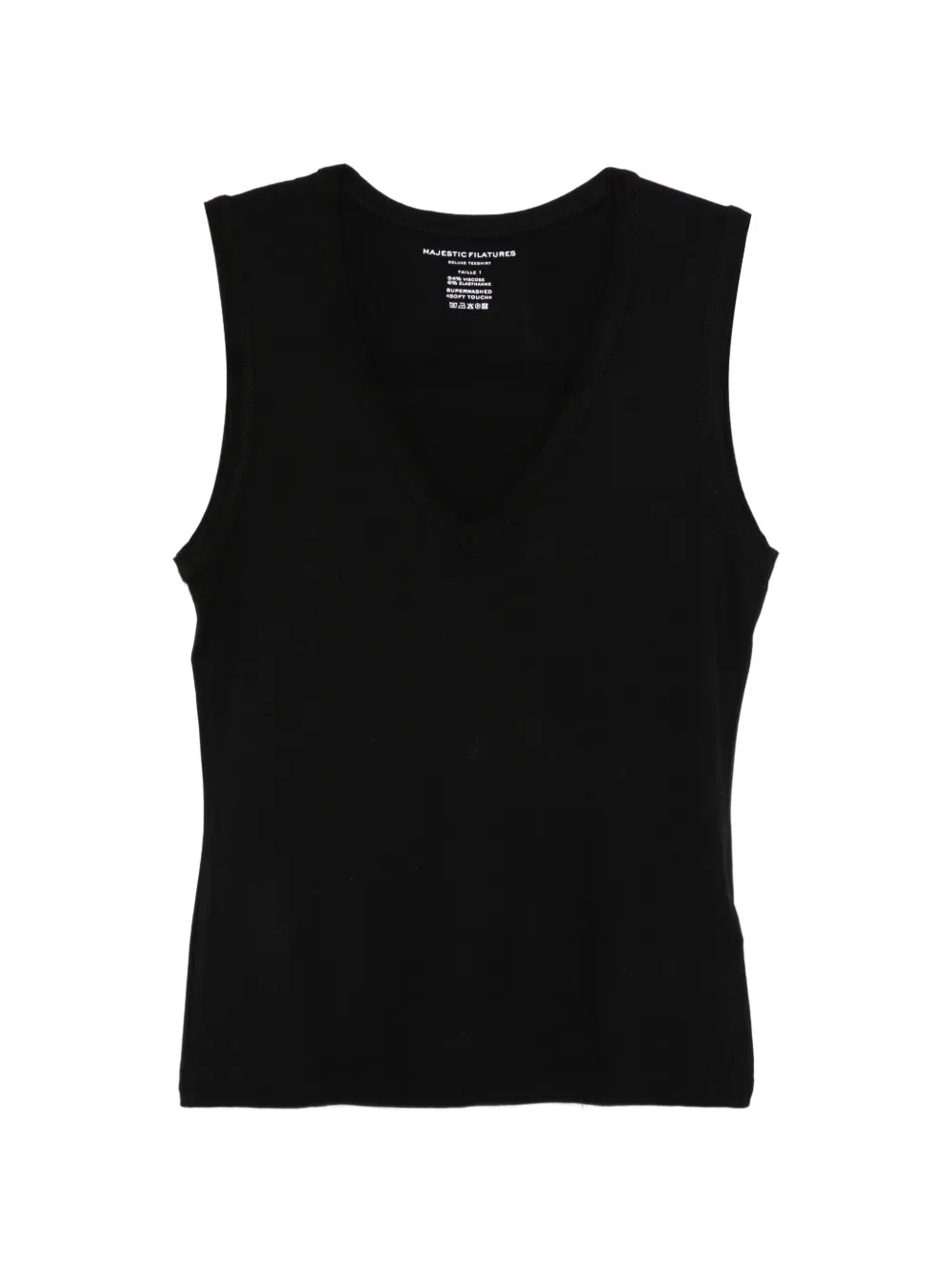 Majestic Filatures V-neck tank top - Nero