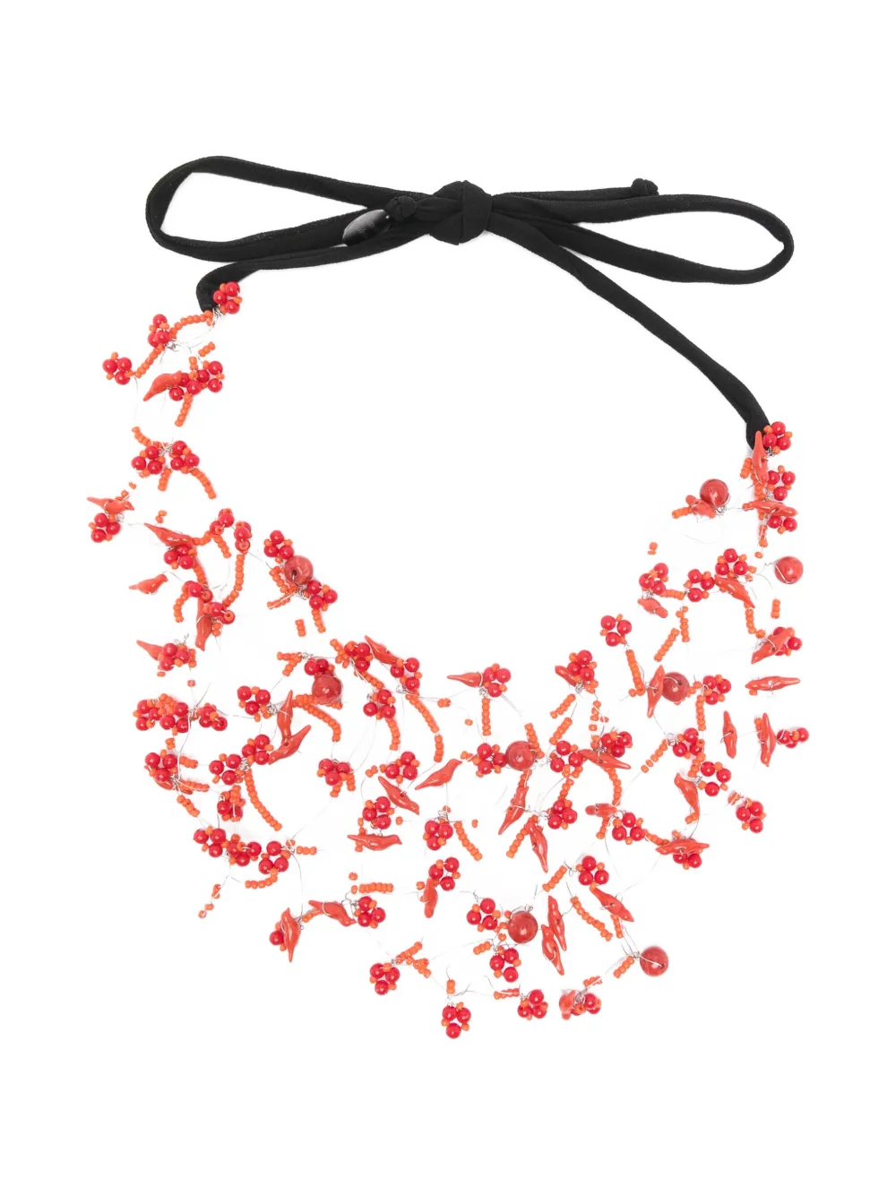 Maria Calderara beaded necklace - Rosso