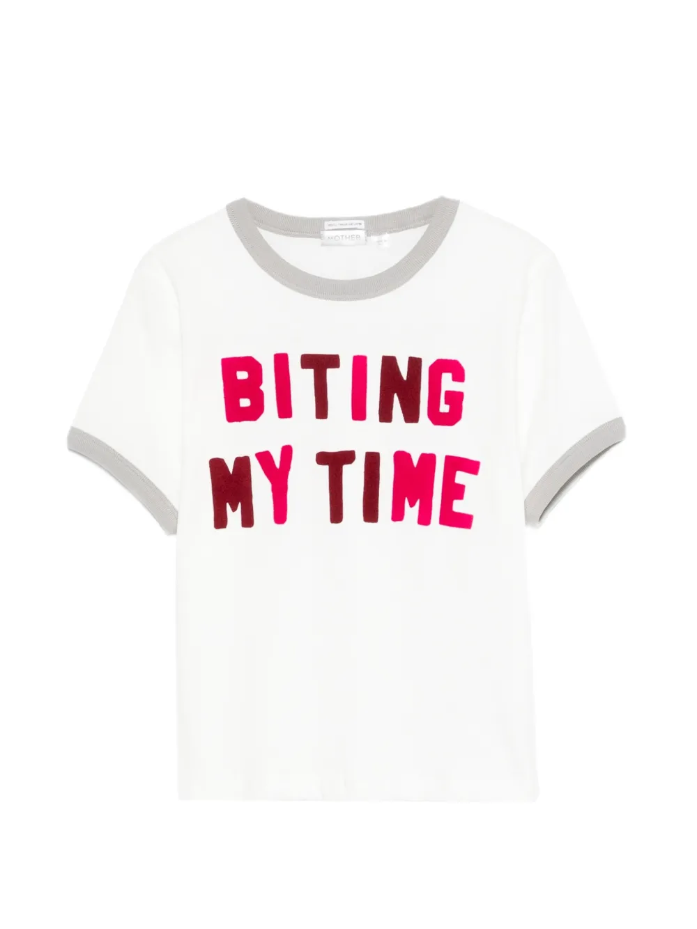 MOTHER The Itty Bitty Ringer letter-print T-shirt - Bianco