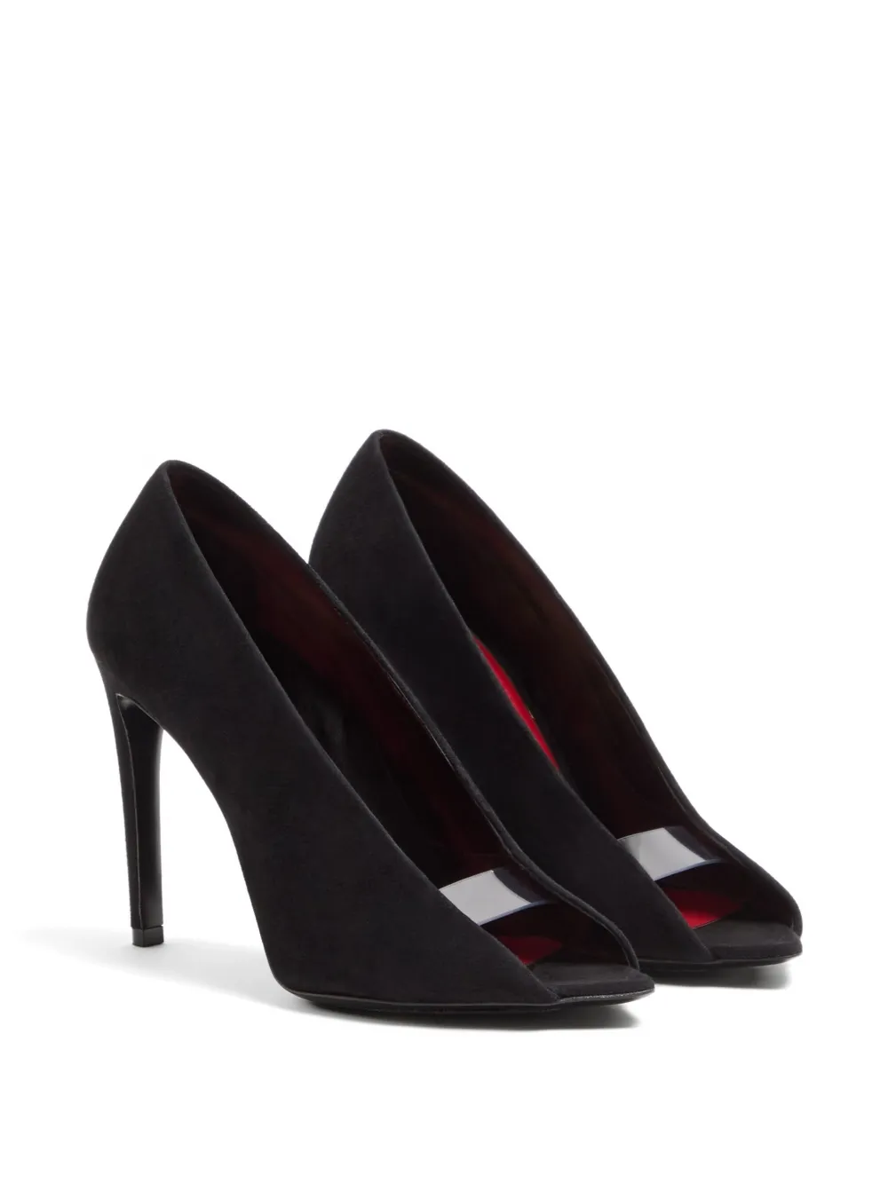 Valentino Garavani Révélé suède sandalen met open neus Zwart