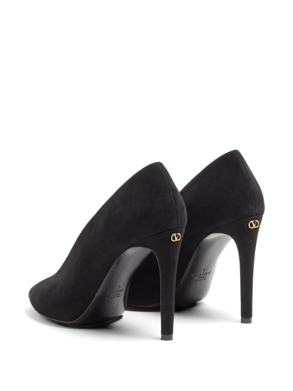 Valentino Garavani Révélé suède sandalen met open neus Zwart