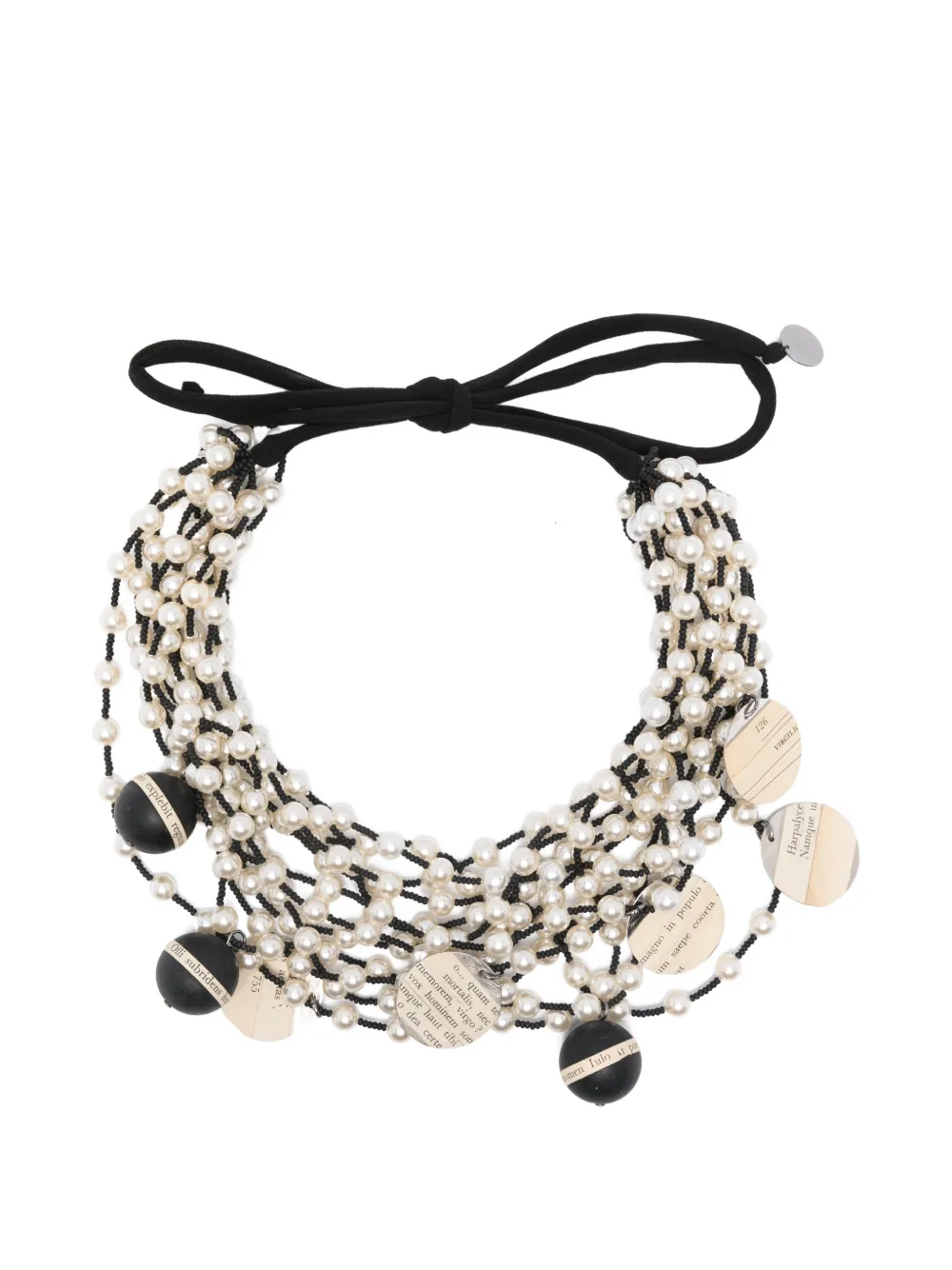Maria Calderara tie-fastening necklace - Toni neutri