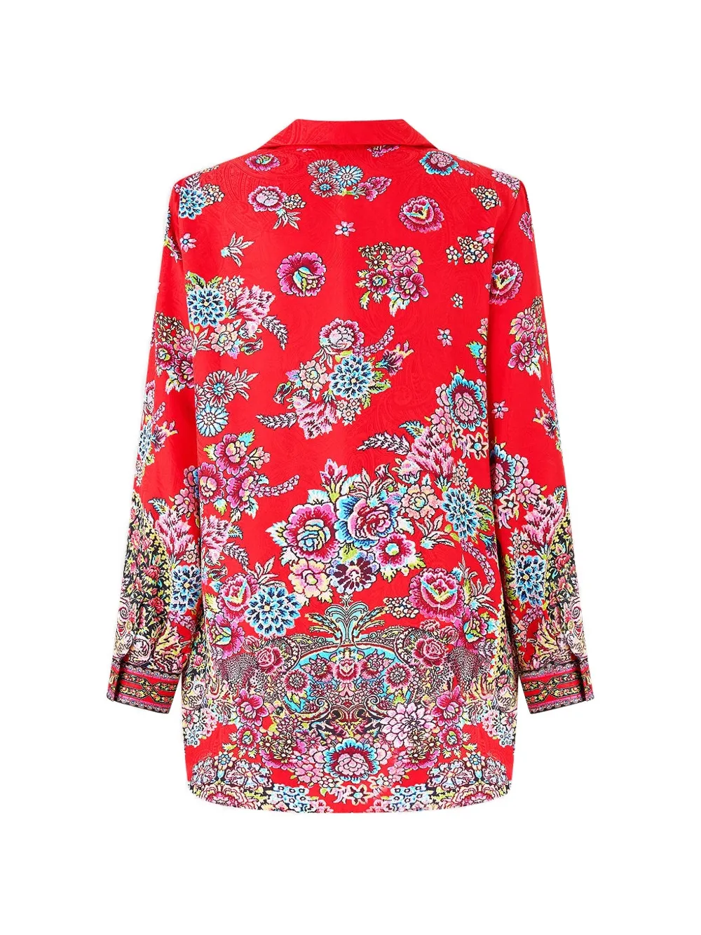  Camilla Double-breasted Floral-print Blazer - Red 