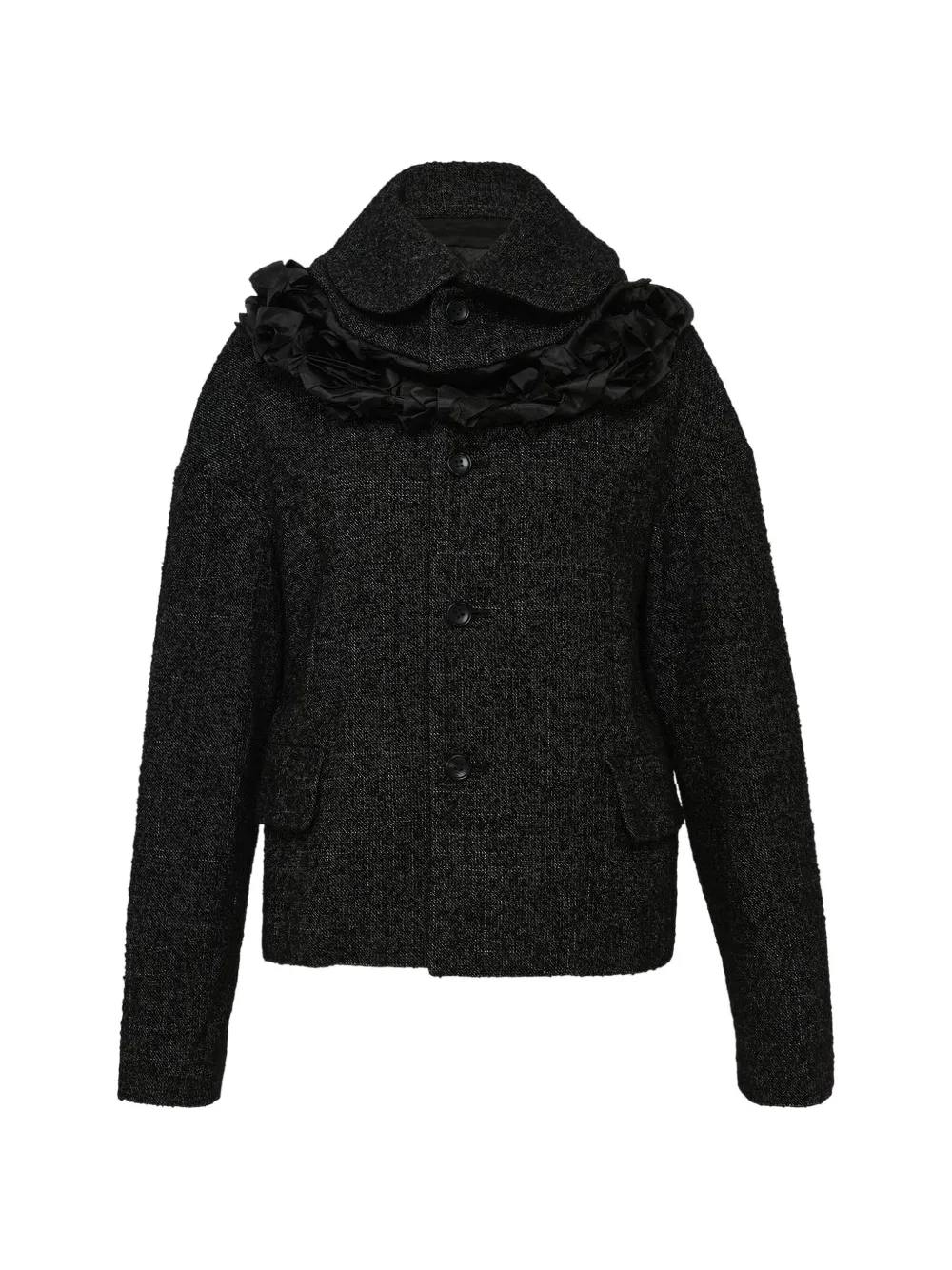 Comme Des Garçons Comme Des Garçons ruffled jacket - Grigio