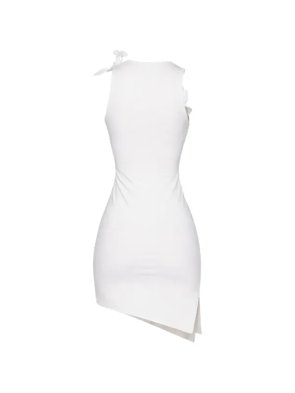 Coperni Asymmetric Flower Mini Dress Coperni Asymmetric Flower Mini Dress