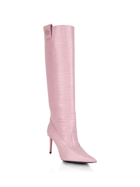 Philipp Plein Stiefel mit pinkem Absatz