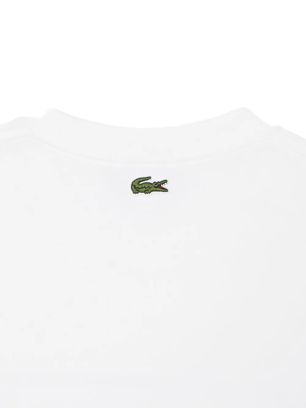 Lacoste T-shirt met logo-reliëf en ronde hals Wit