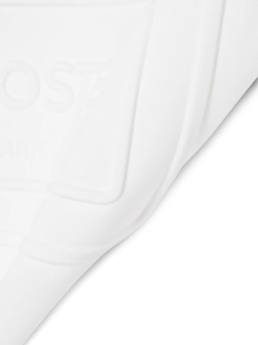 Lacoste T-shirt met logo-reliëf en ronde hals Wit