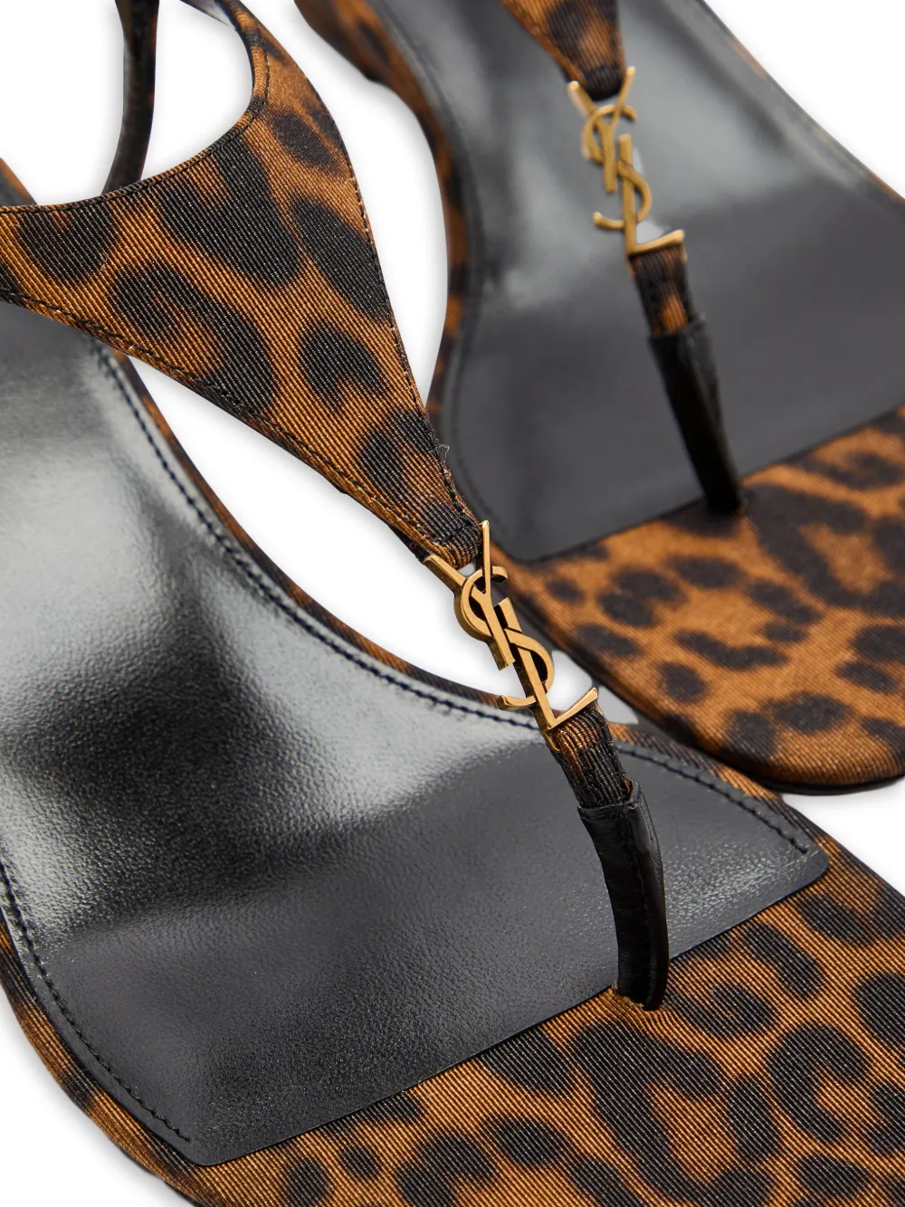 Saint Laurent leopard-print sandals Bruin