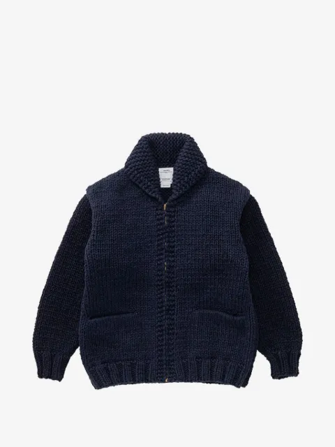visvim zip shawl-collar cardigan