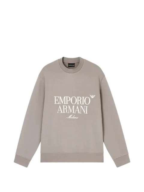 Emporio Armani Felpa con logo ricamato