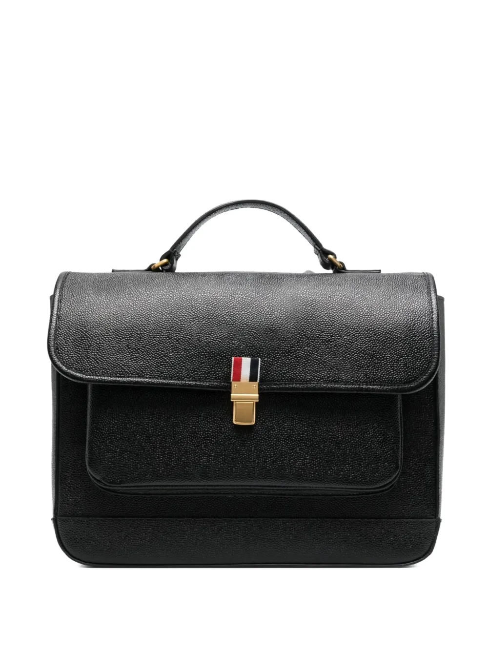 Thom Browne pebbled leather backpack - Nero